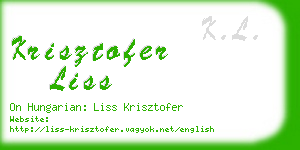 krisztofer liss business card